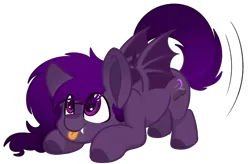 Size: 1350x885 | Tagged: artist needed, safe, derpibooru import, oc, bat pony, derpibooru community collaboration, 2023 community collab, :p, bat pony oc, bat wings, image, png, simple background, spread wings, tail, tail wiggle, tongue out, transparent background, wings