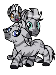 Size: 768x1024 | Tagged: safe, alternate version, artist:windy breeze, derpibooru import, oc, unofficial characters only, zebra, image, png, siblings