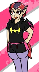Size: 525x955 | Tagged: safe, artist:lazerblues, derpibooru import, oc, oc:cardio, unofficial characters only, satyr, clothes, hoodie, image, offspring, parent:oc:murmur, png