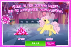 Size: 1960x1300 | Tagged: safe, derpibooru import, idw, official, rosedust, flutter pony, pony, advertisement, antennae, bow, costs real money, english, female, g1, g4, gameloft, gem, idw showified, image, insect wings, jpeg, mare, numbers, queen, queen rosedust, sale, solo, solo focus, spread wings, tail, tail bow, text, wings