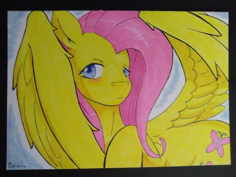 Size: 794x596 | Tagged: safe, artist:edgarkingmaker, derpibooru import, fluttershy, pegasus, copic, etsy, female, image, jpeg, solo, traditional art