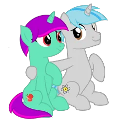 Size: 5439x5723 | Tagged: safe, derpibooru import, oc, oc:atom front, oc:brilliant apple, unofficial characters only, pony, unicorn, derpibooru community collaboration, 2023 community collab, absurd resolution, cute, female, image, love, male, mare, oc x oc, pair, png, shipping, simple background, stallion, transparent background