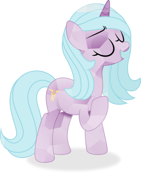 Size: 7139x8803 | Tagged: safe, artist:thatusualguy06, derpibooru import, idw, radiant hope, crystal pony, pony, unicorn, .svg available, absurd resolution, crystallized, eyes closed, female, idw showified, image, mare, png, simple background, solo, the crystal empire 10th anniversary, transparent background, vector