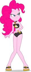Size: 2178x4984 | Tagged: safe, artist:dustinwatsongkx, derpibooru import, pinkie pie, human, equestria girls, equestria girls series, accessory swap, bare shoulders, bikini, bikini bottom, clothes, clothes swap, feet, geode of empathy, image, magical geodes, png, sandals, simple background, sleeveless, solo, sunset shimmer's beach shorts swimsuit, swimsuit, swimsuit swap, transparent background, vector