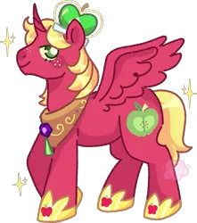 Size: 937x1061 | Tagged: safe, artist:troublelooksforme, derpibooru import, big macintosh, alicorn, earth pony, pony, alicornified, image, male, png, princess big mac, race swap, simple background, solo, stallion, transparent background