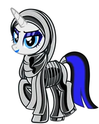 Size: 3070x3835 | Tagged: safe, artist:severity-gray, derpibooru import, oc, oc:coldlight bluestar, unofficial characters only, pony, unicorn, boots, clothes, corset, eyeshadow, headscarf, image, latex, latex boots, latex scarf, latex suit, lipstick, looking at you, makeup, png, scarf, shoes, simple background, solo, transparent background, walking