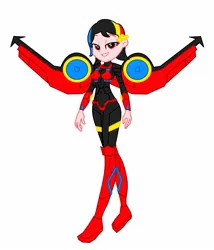 Size: 1529x1785 | Tagged: suggestive, artist:robertsonskywa1, derpibooru import, equestria girls, armor, bedroom eyes, bikini, bracelet, clothes, flame toys, flame toys windblade, image, jewelry, jpeg, photo, sexy, solo, suit, swimsuit, transformers, windblade, wings