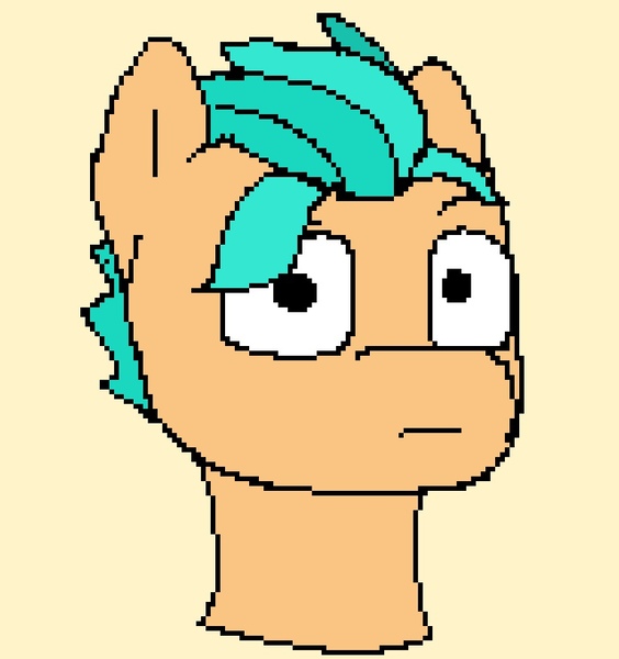 Size: 770x819 | Tagged: safe, artist:m37, derpibooru import, hitch trailblazer, earth pony, pony, bust, g5, image, jpeg, pixel art, portrait, simple background, solo