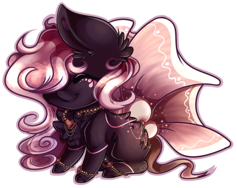 Size: 2754x2177 | Tagged: safe, artist:aquasky987, derpibooru import, oc, unofficial characters only, earth pony, pony, bow, chibi, ear fluff, earth pony oc, eyes closed, female, image, mare, png, simple background, smiling, solo, tail, tail bow, transparent background