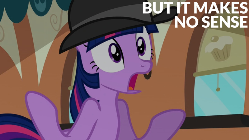 Size: 1280x720 | Tagged: safe, derpibooru import, edit, edited screencap, editor:quoterific, screencap, twilight sparkle, mmmystery on the friendship express, bowler hat, friendship express, hat, image, locomotive, png, solo, steam locomotive, train