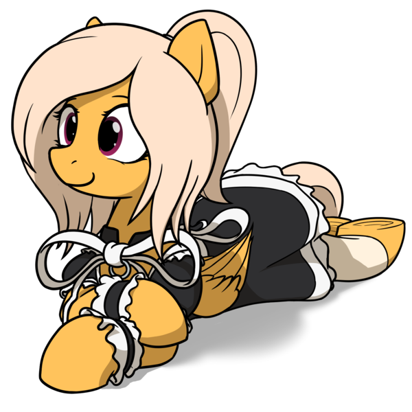 Size: 1500x1500 | Tagged: safe, artist:alexi148, derpibooru import, oc, unofficial characters only, pegasus, pony, clothes, female, image, maid, mare, png, simple background, solo, transparent background