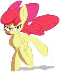 Size: 778x926 | Tagged: safe, artist:malachimoet, derpibooru import, apple bloom, earth pony, pony, angry, cool, epic, image, kicking, png, pose, simple background, solo, transparent background