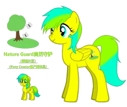 Size: 3539x2988 | Tagged: safe, artist:equestria secret guard, derpibooru import, oc, oc:nature guard, unofficial characters only, pegasus, pony, pony creator, chinese text, female, image, mare, moon runes, pegasus oc, png, show accurate, simple background, solo, transparent background, vector, wings