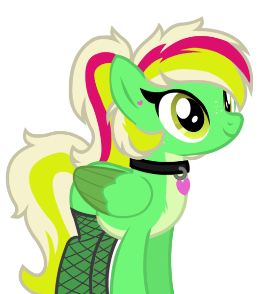 Size: 653x720 | Tagged: safe, artist:themimicartist, derpibooru import, oc, oc:gumdrops, unofficial characters only, pegasus, pony, collar, fishnets, image, png, simple background, solo, transparent background, vector