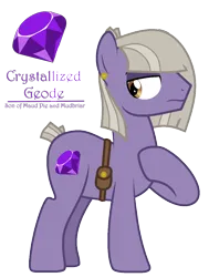 Size: 926x1226 | Tagged: safe, artist:hate-love12, derpibooru import, oc, oc:crystallized geode, earth pony, pony, base used, image, male, offspring, parent:maud pie, parent:mud briar, parents:maudbriar, png, simple background, solo, stallion, transparent background
