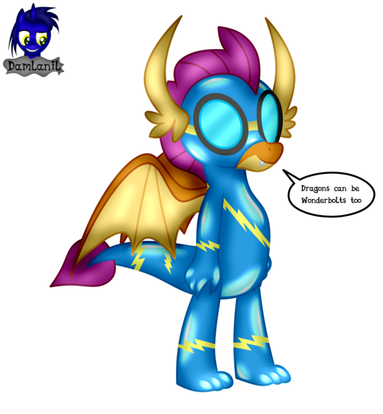 Size: 3840x4154 | Tagged: safe, artist:damlanil, derpibooru import, smolder, dragon, bodysuit, catsuit, clothes, comic, cute, dragon wings, dragoness, eyelashes, female, goggles, happy, horns, image, latex, latex suit, looking at you, png, rubber, shiny, show accurate, simple background, smiling, smolderbetes, solo, speech bubble, standing, suit, text, transparent background, uniform, vector, wings, wonderbolts, wonderbolts uniform