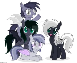 Size: 1920x1575 | Tagged: safe, artist:suramii, derpibooru import, oc, oc:cuddy, bat pony, pony, alternate design, deviantart watermark, female, image, mare, obtrusive watermark, png, self paradox, self ponidox, watermark