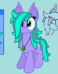 Size: 611x776 | Tagged: safe, artist:silvaqular, derpibooru import, oc, oc:cyanette, earth pony, pony, female, image, jewelry, looking at you, mare, necklace, png, purple, solo
