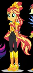 Size: 949x2048 | Tagged: safe, rainbow dash, sunset shimmer, twilight sparkle, equestria girls, boots, crystal guardian, high heel boots, image, jpeg, shoes, solo