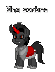 Size: 236x308 | Tagged: safe, artist:dematrix, derpibooru import, king sombra, pony, unicorn, pony town, angry, antagonist, clothes, gif, image, male, simple background, solo, the crystal empire 10th anniversary, transparent background