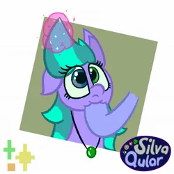 Size: 2048x2048 | Tagged: safe, artist:silvaqular, derpibooru import, oc, oc:cyanette, oc:qular, unofficial characters only, earth pony, pony, unicorn, female, image, jewelry, jpeg, mare, necklace, solo