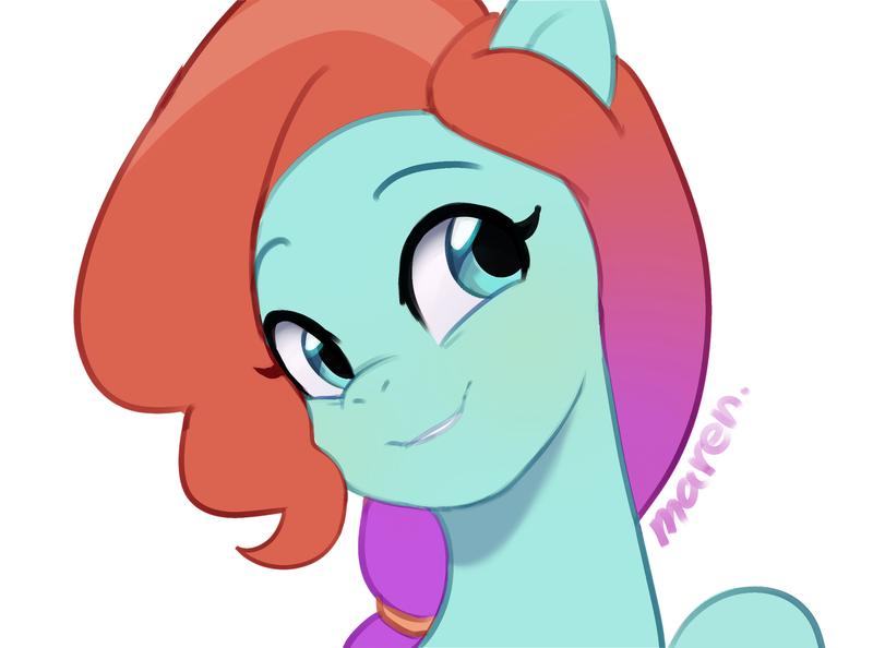 Size: 2425x1800 | Tagged: safe, artist:maren, derpibooru import, earth pony, pony, doodle, g5, image, jazz (g5), png, quick draw, simple background, solo, white background