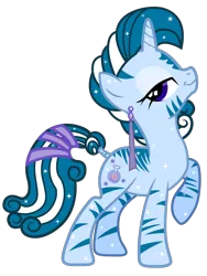 Size: 768x1024 | Tagged: safe, artist:thunderdasher07, derpibooru import, oc, oc:masara, unofficial characters only, crystal pony, hybrid, unicorn, zebra, zebracorn, crystallized, female, image, png, simple background, solo, the crystal empire 10th anniversary, transparent background, vector