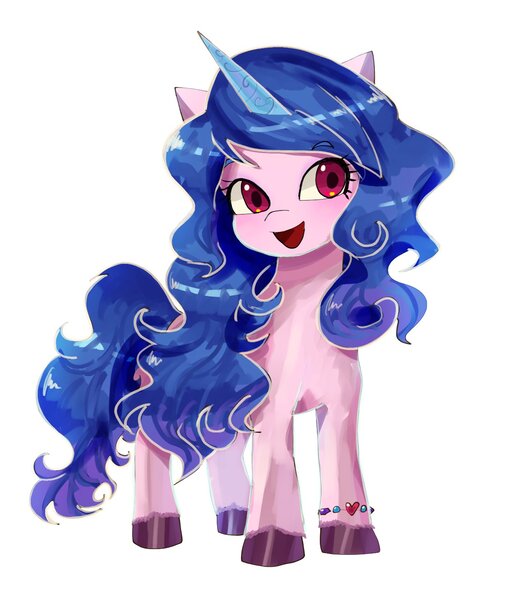 Size: 1235x1462 | Tagged: safe, artist:plusplus_pony, derpibooru import, izzy moonbow, unicorn, female, g5, image, jpeg, simple background, solo, white background