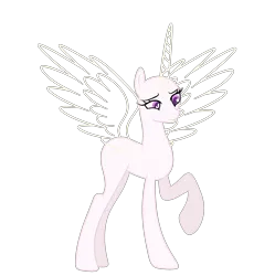 Size: 2689x2705 | Tagged: safe, artist:existencecosmos188, derpibooru import, oc, unofficial characters only, alicorn, pony, alicorn oc, bald, base, eyelashes, female, horn, image, mare, png, raised hoof, simple background, solo, transparent background, wings