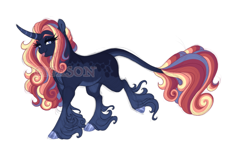 Size: 3800x2300 | Tagged: safe, artist:gigason, derpibooru import, oc, oc:bright bloom, pony, unicorn, female, image, magical lesbian spawn, mare, obtrusive watermark, offspring, parent:princess luna, parent:sunset shimmer, parents:lunashimmer, png, simple background, solo, transparent background, unshorn fetlocks, watermark