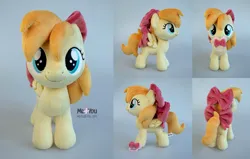 Size: 2200x1400 | Tagged: safe, artist:meplushyou, derpibooru import, oc, oc:deliambre, pegasus, pony, bow, hair bow, image, irl, jpeg, photo, plushie, solo, tail, tail bow