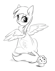 Size: 1284x1647 | Tagged: safe, artist:taneysha, derpibooru import, derpy hooves, pegasus, image, jpeg, monochrome, sketch, solo