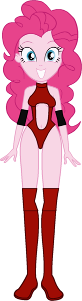 Size: 440x1606 | Tagged: suggestive, artist:invisibleink, artist:xjkenny, derpibooru import, pinkie pie, belly button, breasts, clothes, elbow pads, female, image, knee pads, leotard, png, shoes, simple background, solo, sports, transparent background, underboob, vector, wrestler, wrestling