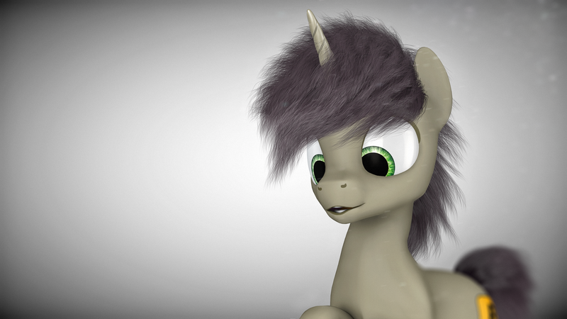 Size: 2560x1440 | Tagged: safe, artist:thelunagames, derpibooru import, oc, oc:morozov, oc:morozovbrony, unofficial characters only, unicorn, 3d, blender, cinema 4d, horn, image, png, unicorn oc