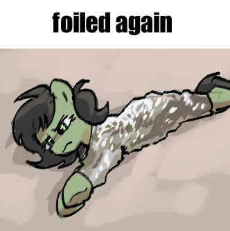 Size: 332x333 | Tagged: safe, artist:plunger, oc, oc:anonfilly, unofficial characters only, earth pony, pony, /mlp/, drawthread, female, filly, foil, image, meme, png, ponified animal photo, ponified meme, solo, tinfoil, underhoof