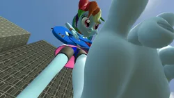 Size: 2560x1440 | Tagged: safe, artist:rainbowdashmlpeqg, derpibooru import, equestria girls, 3d, barefoot, electric guitar, feet, female, fetish, foot fetish, giantess, guitar, image, macro, musical instrument, png, solo, source filmmaker, toes, wiggling toes