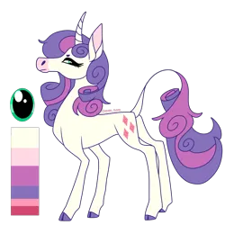 Size: 2000x2000 | Tagged: safe, artist:puppythekat (sofurry), derpibooru import, rarity, classical unicorn, pony, unicorn, alternate universe, cloven hooves, colored hooves, dock, female, image, lanky, leonine tail, looking back, mare, png, redesign, reference sheet, simple background, solo, tail, transparent background, unshorn fetlocks