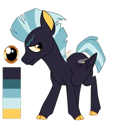 Size: 2000x2000 | Tagged: safe, artist:puppythekat (sofurry), derpibooru import, thunderlane, pegasus, pony, alternate universe, cloven hooves, colored hooves, image, male, png, redesign, reference sheet, simple background, solo, stallion, transparent background