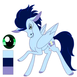 Size: 2000x2000 | Tagged: safe, artist:puppythekat (sofurry), derpibooru import, soarin', pegasus, pony, alternate universe, colored hooves, image, looking at you, male, png, redesign, reference sheet, simple background, smiling, solo, stallion, transparent background