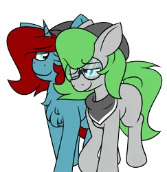 Size: 1183x1215 | Tagged: safe, artist:starry5643, derpibooru import, oc, oc:starry gaze, oc:trivial pursuit, earth pony, unicorn, chest fluff, cute, duo, duo male, freckles, gay, glasses, image, looking at each other, looking at someone, male, males only, png, shipping, simple background, transparent background