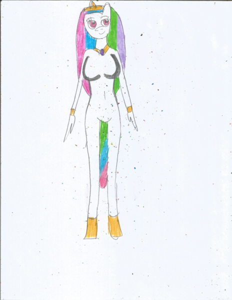 Size: 1700x2200 | Tagged: questionable, artist:justinandrew1984, princess celestia, anthro, barbie doll anatomy, image, nudity, png