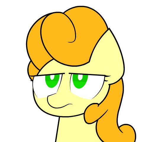 Size: 480x480 | Tagged: safe, artist:greenhoof, derpibooru import, carrot top, golden harvest, earth pony, pony, animated, blinking, female, gif, image, lidded eyes, mare, simple background, solo, transparent background, unamused, vector, white pupils
