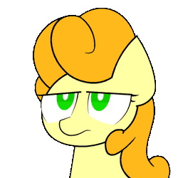 Size: 480x480 | Tagged: safe, artist:greenhoof, derpibooru import, carrot top, golden harvest, earth pony, pony, animated, blinking, female, gif, image, lidded eyes, mare, simple background, solo, transparent background, unamused, vector, white pupils