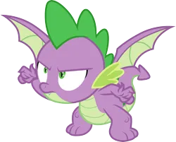 Size: 3723x3000 | Tagged: safe, artist:cloudyglow, derpibooru import, spike, dragon, molt down, image, png, simple background, solo, transparent background, vector, winged spike, wings