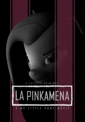 Size: 3009x4320 | Tagged: safe, artist:egr1n, derpibooru import, pinkie pie, earth pony, pony, 3d, angry, black background, breaking bad, el camino, female, image, jesse pinkman, lines, long hair, monochrome, netflix, noir, parody, pinkamena diane pie, png, poster, poster parody, simple background, solo, source filmmaker, tired
