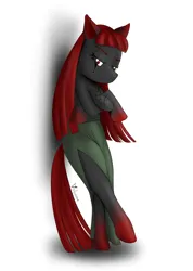 Size: 1350x1900 | Tagged: safe, artist:volpoune, derpibooru import, ponified, pony, black and red, brony, clothes, commission, commissions open, drawing, dress, female, grumpy, image, png, solo, solo female, solo focus
