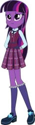 Size: 441x1561 | Tagged: safe, artist:cinder vel, derpibooru import, twilight sparkle, equestria girls, clothes, crystal prep academy uniform, image, midnight sparkle, png, school uniform, simple background, transparent background