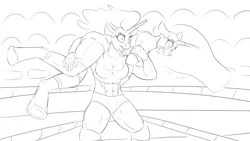 Size: 3840x2160 | Tagged: safe, artist:cocaine, derpibooru import, princess celestia, princess luna, alicorn, anthro, abs, female, fight, grayscale, image, monochrome, muscles, muscular female, png, sketch, sports, wip, wrestling