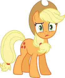 Size: 3000x3605 | Tagged: safe, artist:cloudyglow, derpibooru import, applejack, pony, three's a crowd, image, png, solo, vector