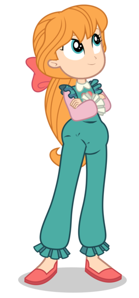 Size: 704x1502 | Tagged: safe, artist:luckreza8, color edit, edit, edited edit, editor:michaelsety, megan williams, human, equestria girls, equestria girls series, rollercoaster of friendship, bow, clothes, colored, crossed arms, diaper, diaper edit, diaper fetish, diaper under clothes, female, fetish, human coloration, humanized, image, light skin, light skin edit, overalls, pants, png, ponytail, realism edits, shirt, shoes, simple background, skin color edit, solo, transparent background, underwear, underwear edit, underwear swap